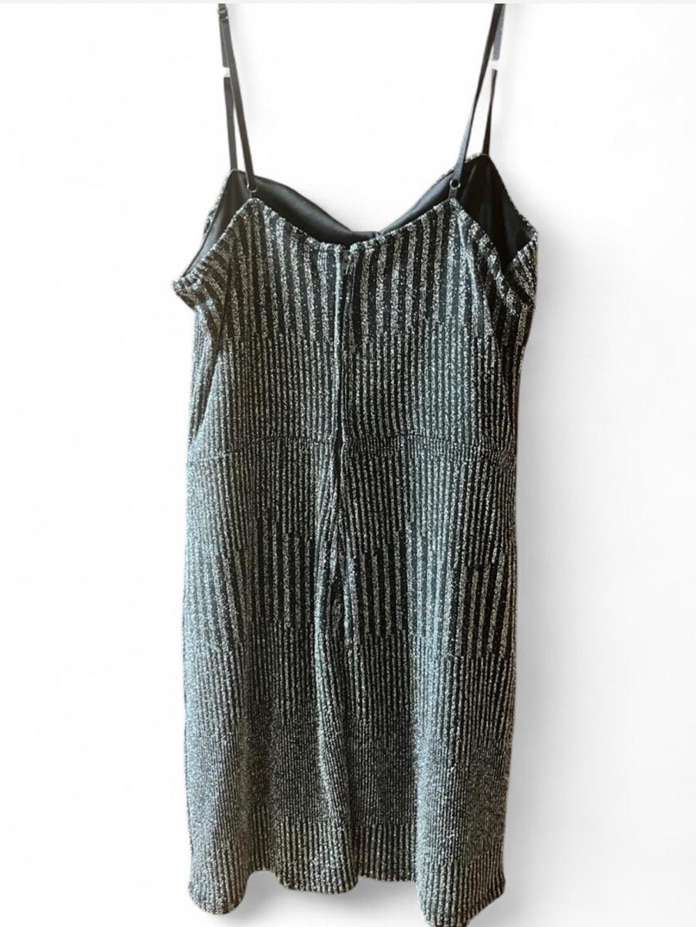 Altar'd State Metallic Glitter Knit Mini Dress NWOT L - Picture 4 of 5